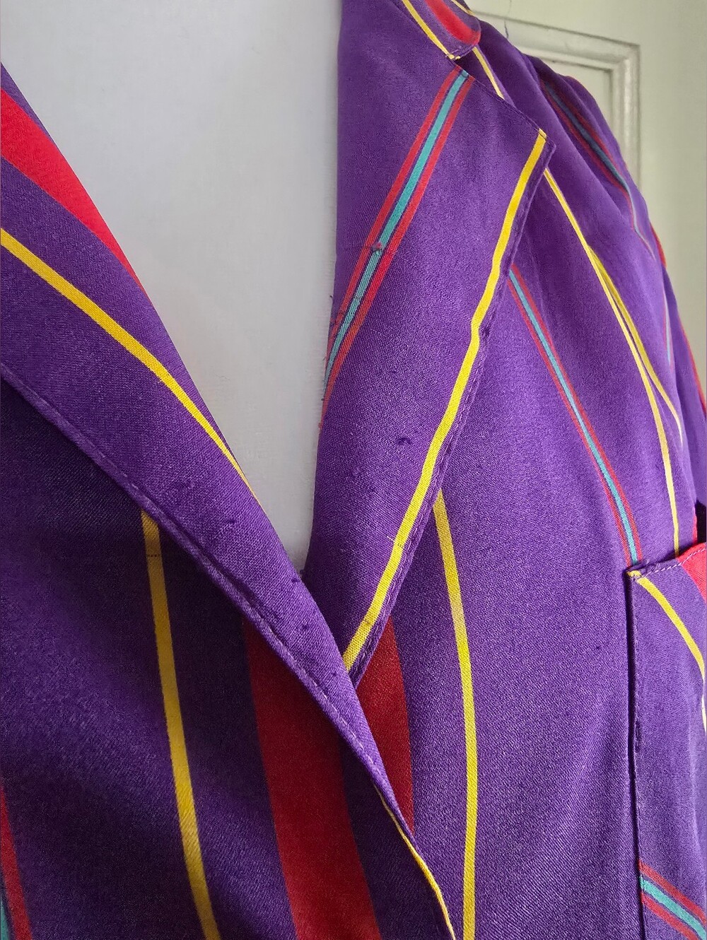 Vintage Josephine Purple Striped Button-Down Shirt - Picture 3 of 12